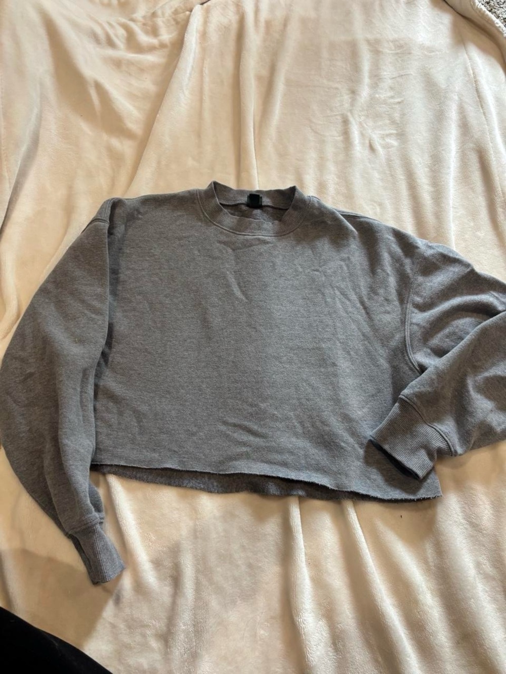 Classic Gray Cropped Crewneck
